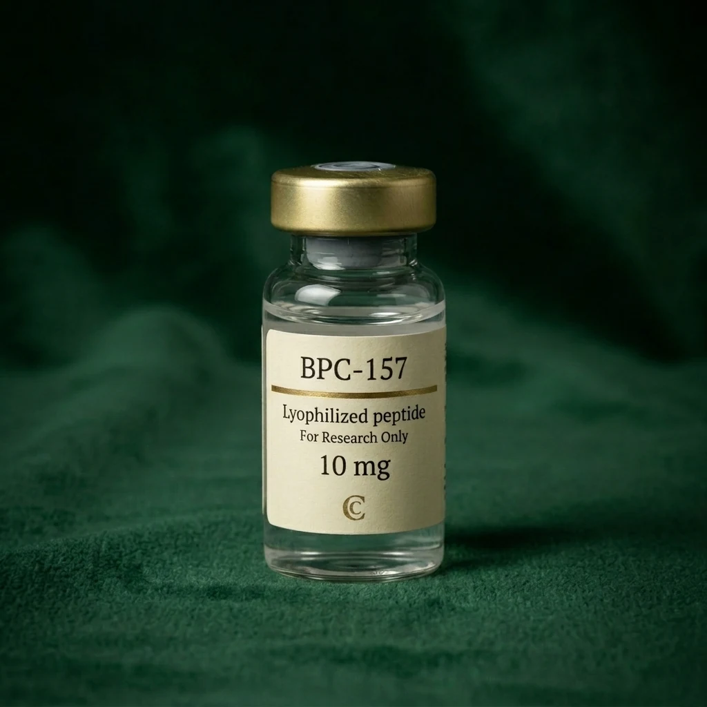 BPC-157 10mg freeze-dried peptide vial, Cresten Labs