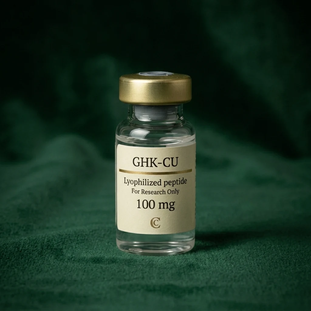 GHK-Cu 100 mg freeze-dried peptide vial, Cresten Labs