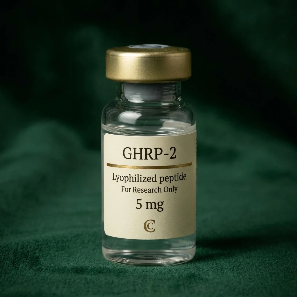 GHRP 2 lyophilized peptide vial, Cresten Labs