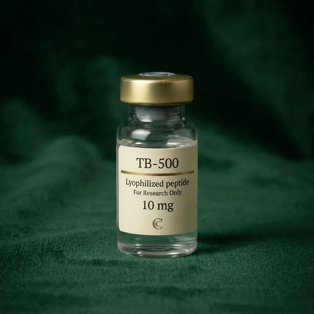 TB-500 (Thymosin Beta-4) 10 mg freeze-dried peptide vial, Cresten Labs